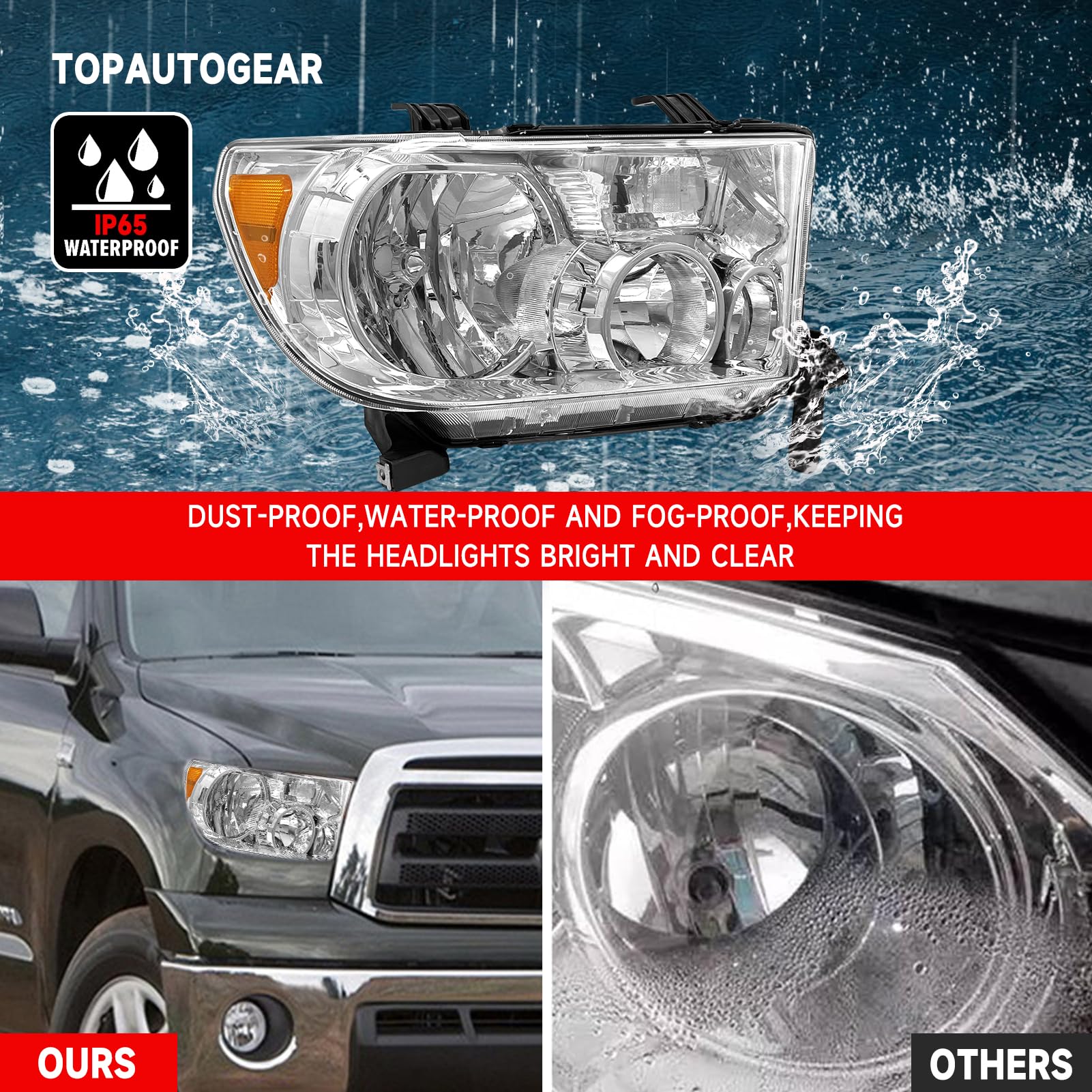 Amazon | 自動車用ヘッドライトアセンブリペア 2007-2013 トヨタ