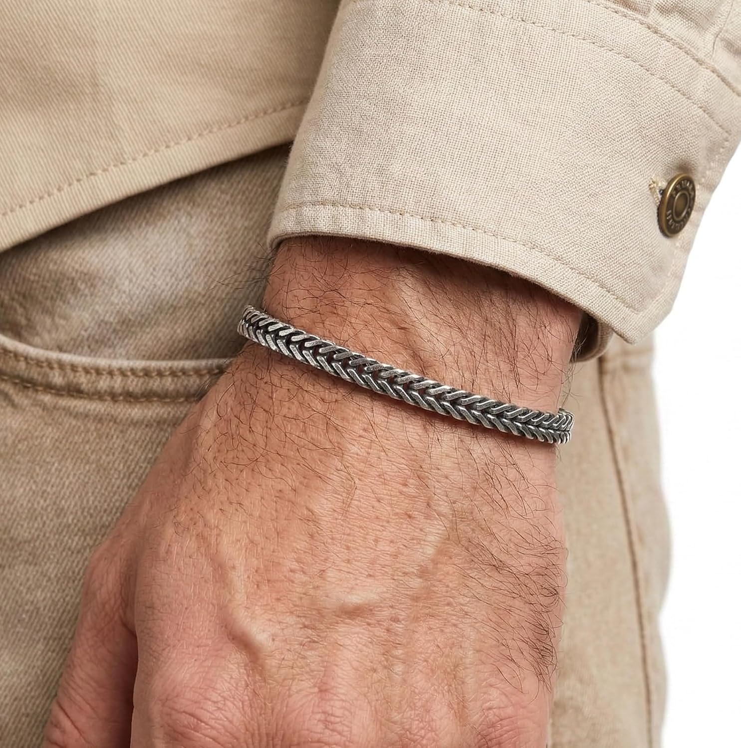 Galis Chain Bracelets For Men - Premium Stainless Steel, Silver, Gold Plated Non Tarnish - Mens Jewelry, Stylish Gifts For Him