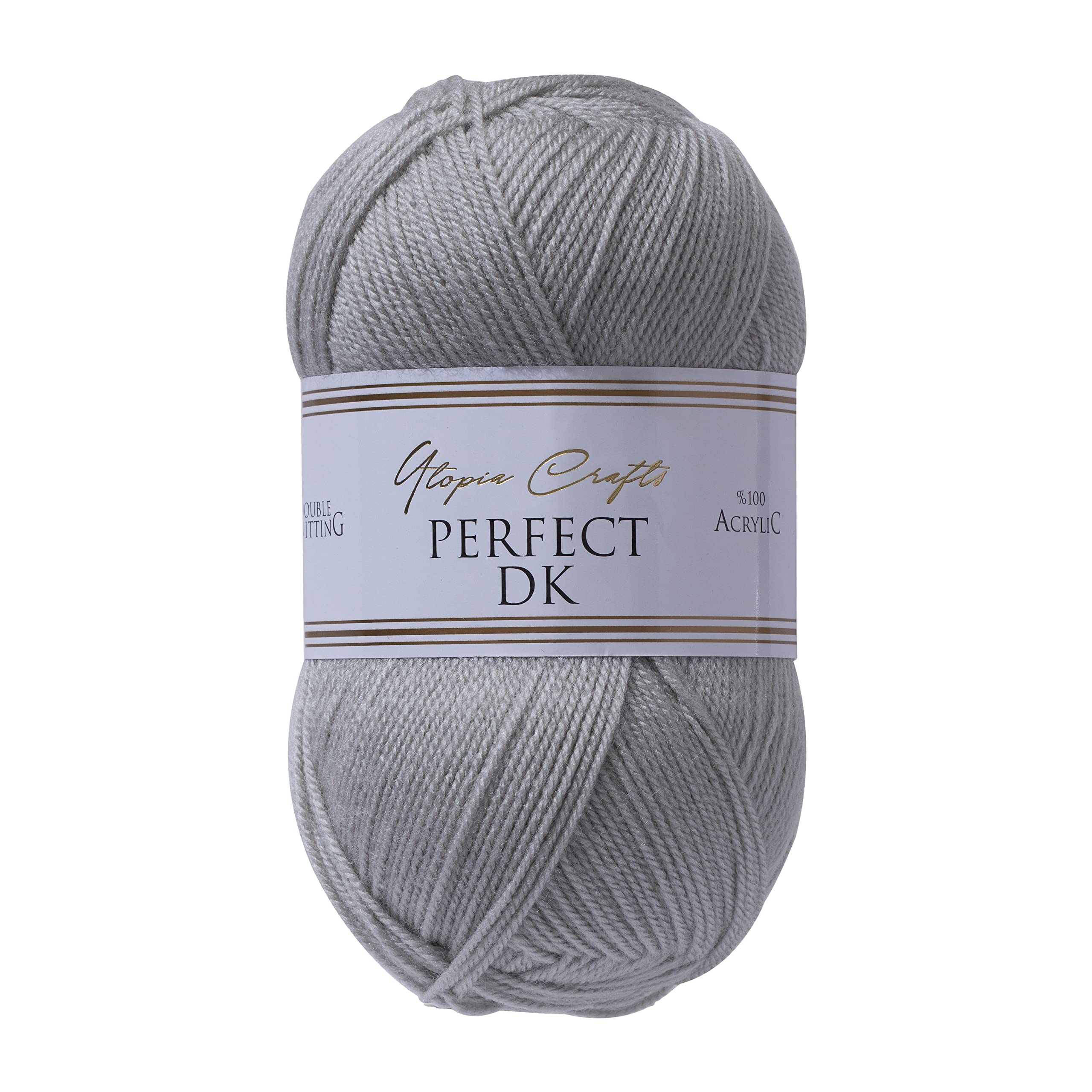 Utopia Crafts DK Double Knitting Yarn 3X 100g (Grey), 900 meters - Image 2