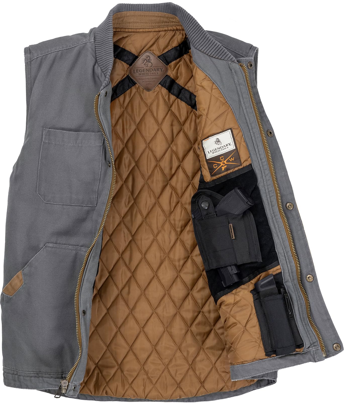 Legendary Whitetails Men's Concealed Carry Canvas Cross Trail Vest Vest
