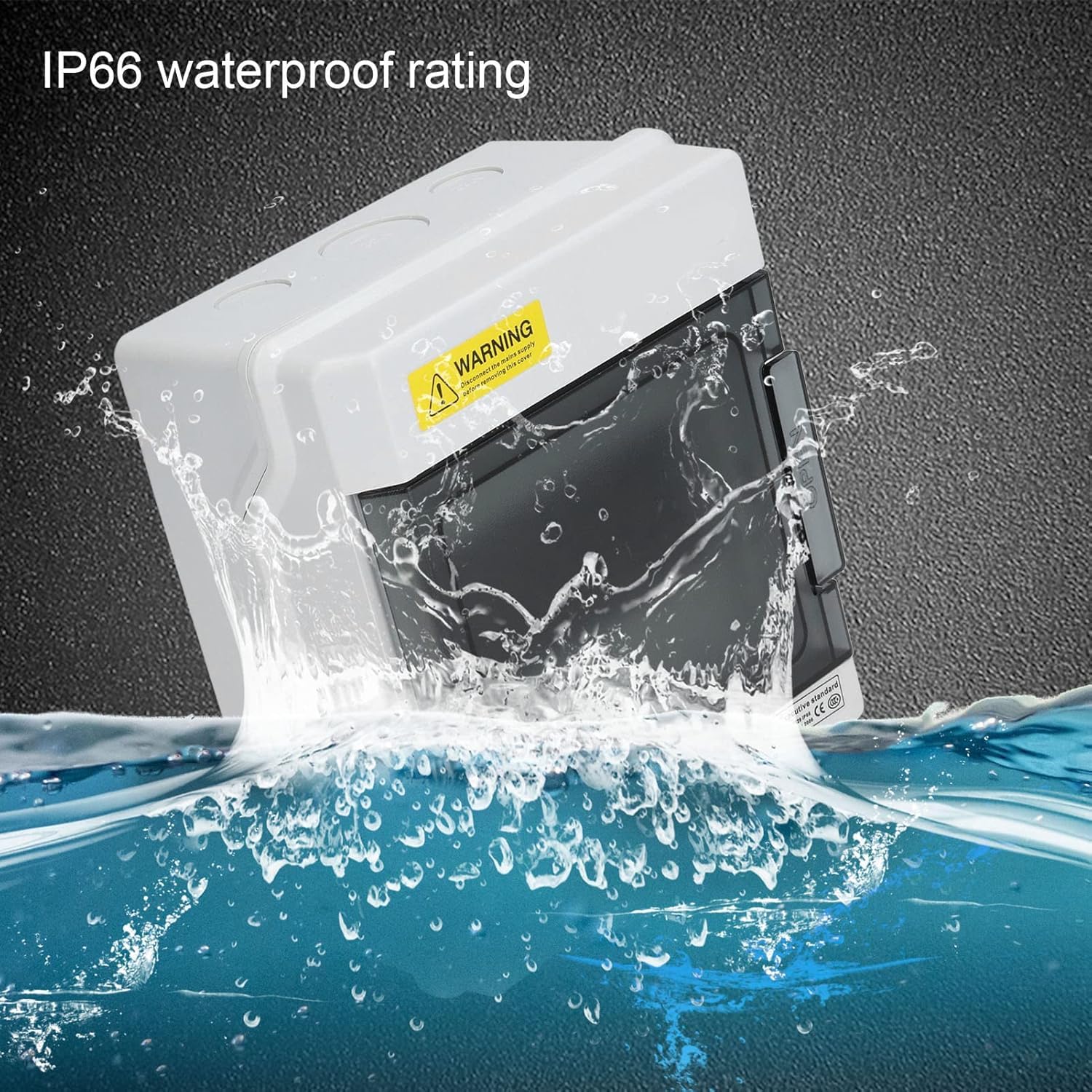 POWER SHPN-6 Electrical Distribution Box | 6 Way Waterproof MCB Box | IP65 Enclosure for Circuit Breakers, Industrial & Home Use (190x160x100mm) — Amazon image 4