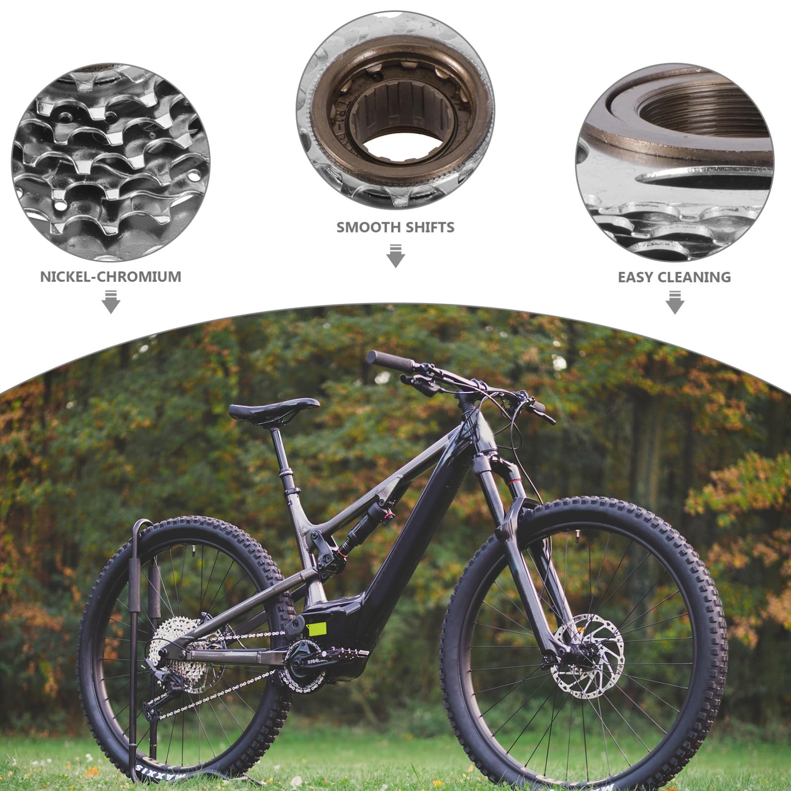 Sosoport Cassette De 7 Velocidades Rueda Compatible Cadenas Estrechas Finish Níquel