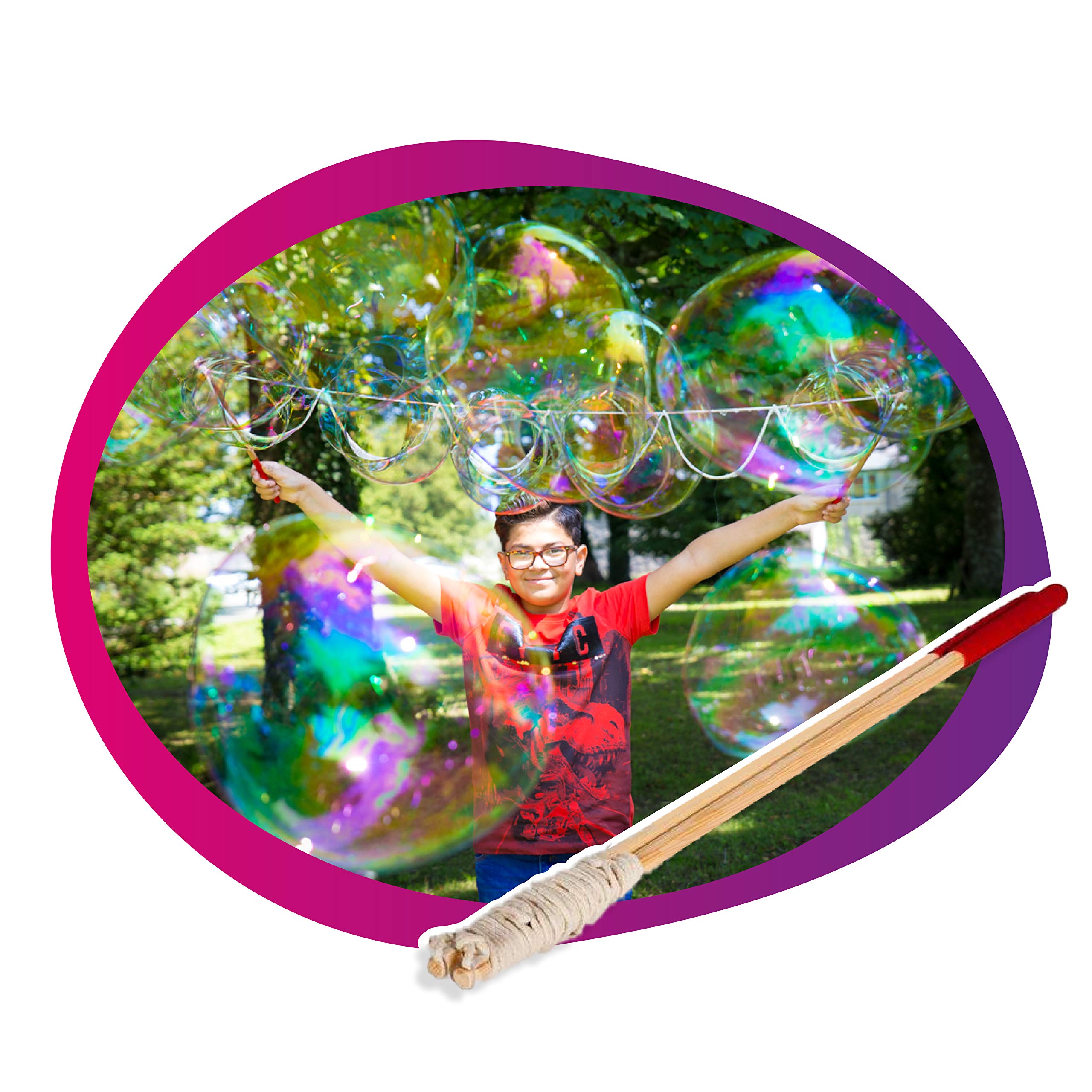 Dr Zigs Eco Giant Bubble Wand - Multi Loop - Make Lots and Loads of Bubbles, Outdoor, Garden and Sensory Play Toy.