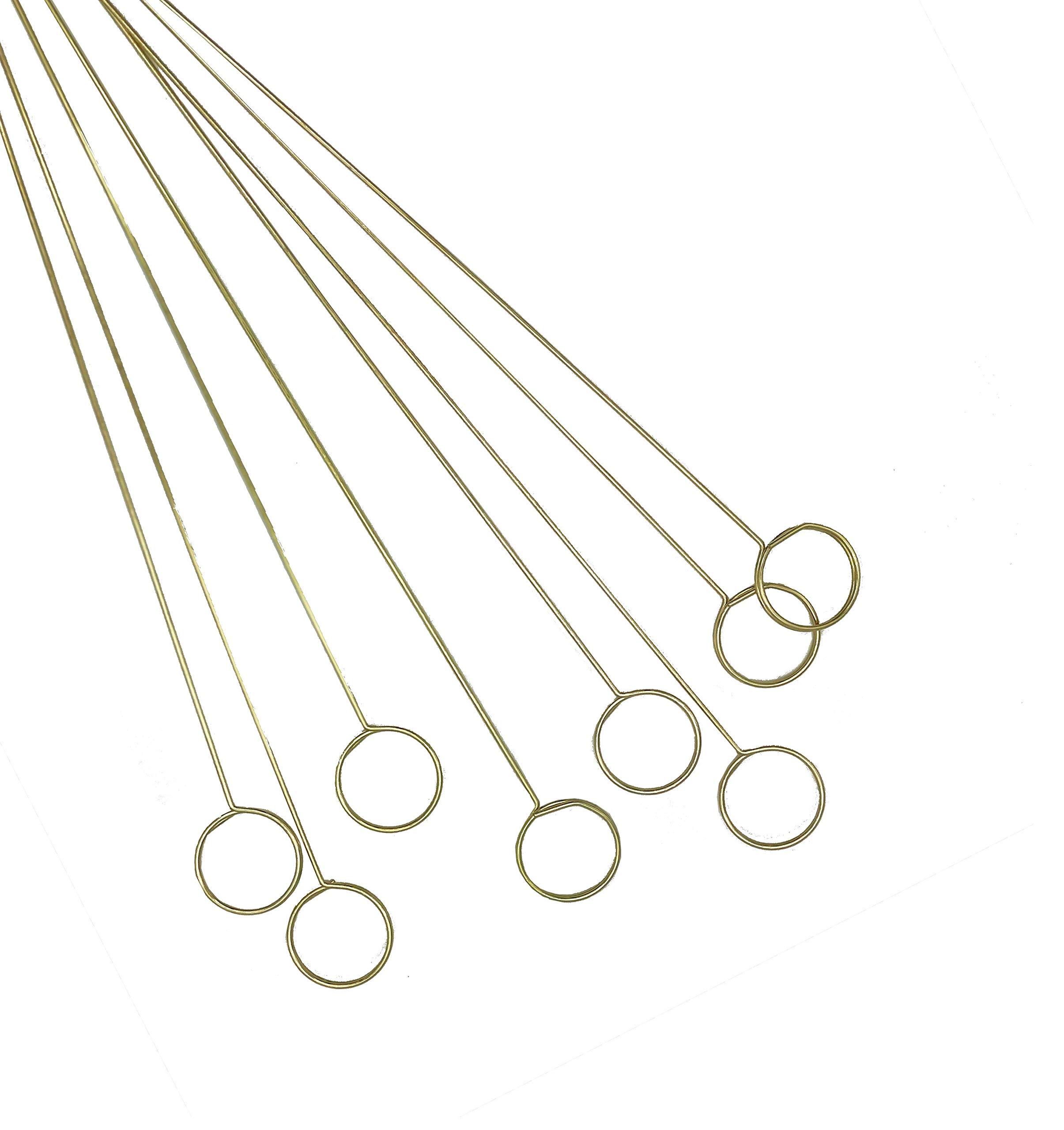 JoeYoo 30 Pcs Metal Wire Floral Place Card Holder, DIY Craft Wire Clip Table Card Note Photo Memo Holder, Metal Clamp Clay Cake Decoration Accessories (Round Shape)