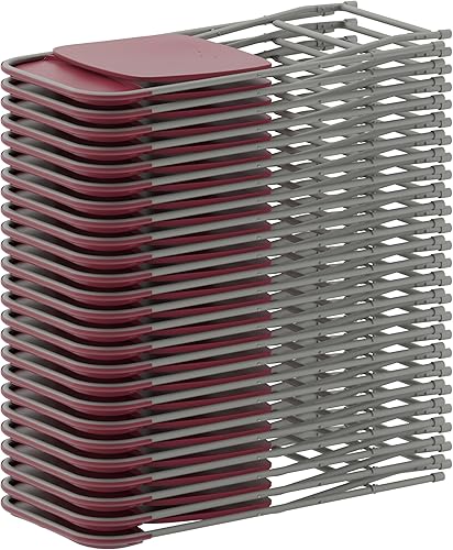 Miniatura 16 de Flash Furniture Hercules Series Silla plegable de plástico, color rojo, paquete de 4, capacidad de peso de 650 libras, cómoda silla para eventos,