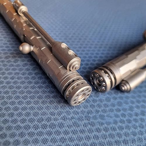 Miniatura 3 de Titanio TC4 Multifacético Meteorito Portátil Pluma Táctica Llavero Pluma 5.7'