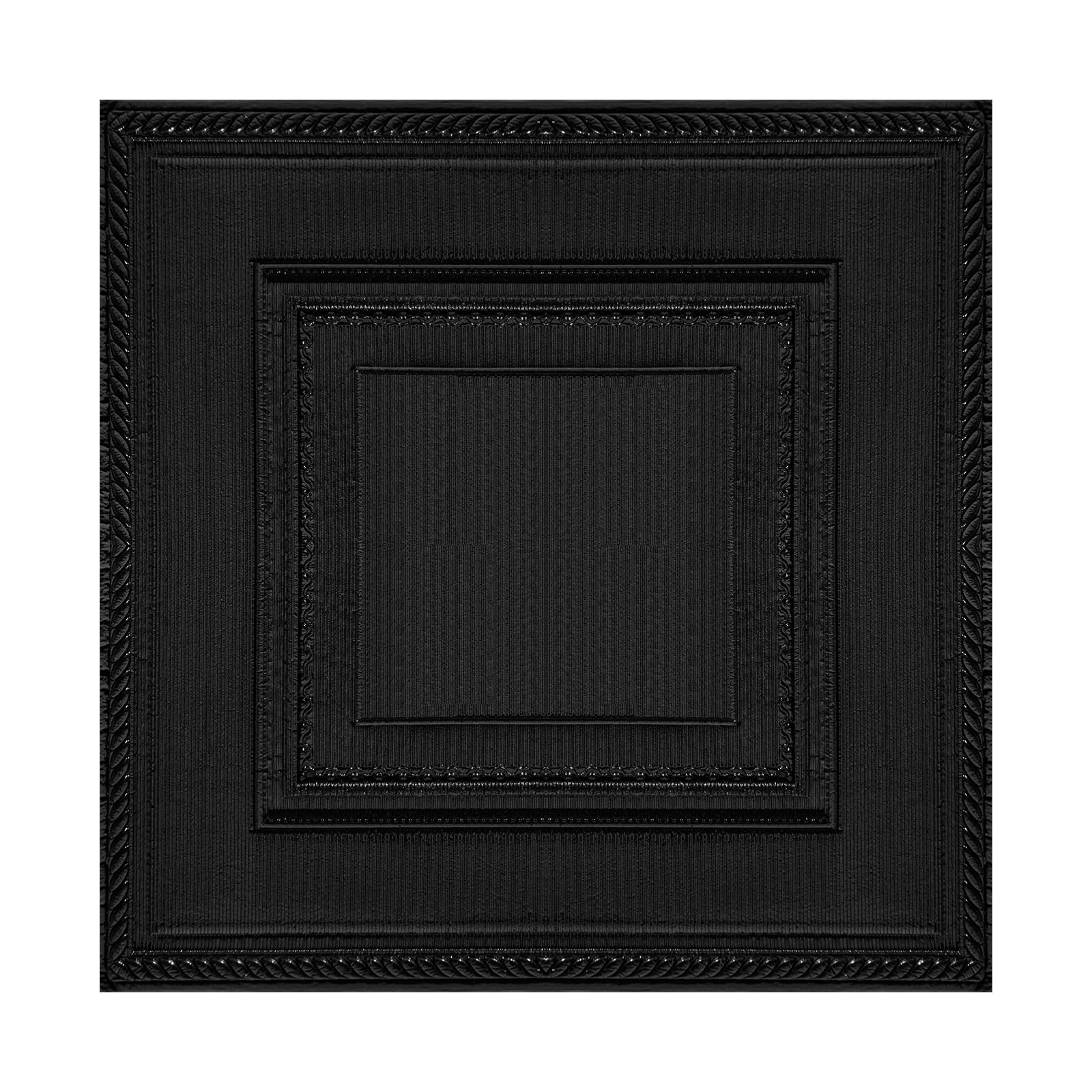 Azulejos de techo color negro de 13.8 x 13.8 pulgadas para revestimiento residencial de paredes