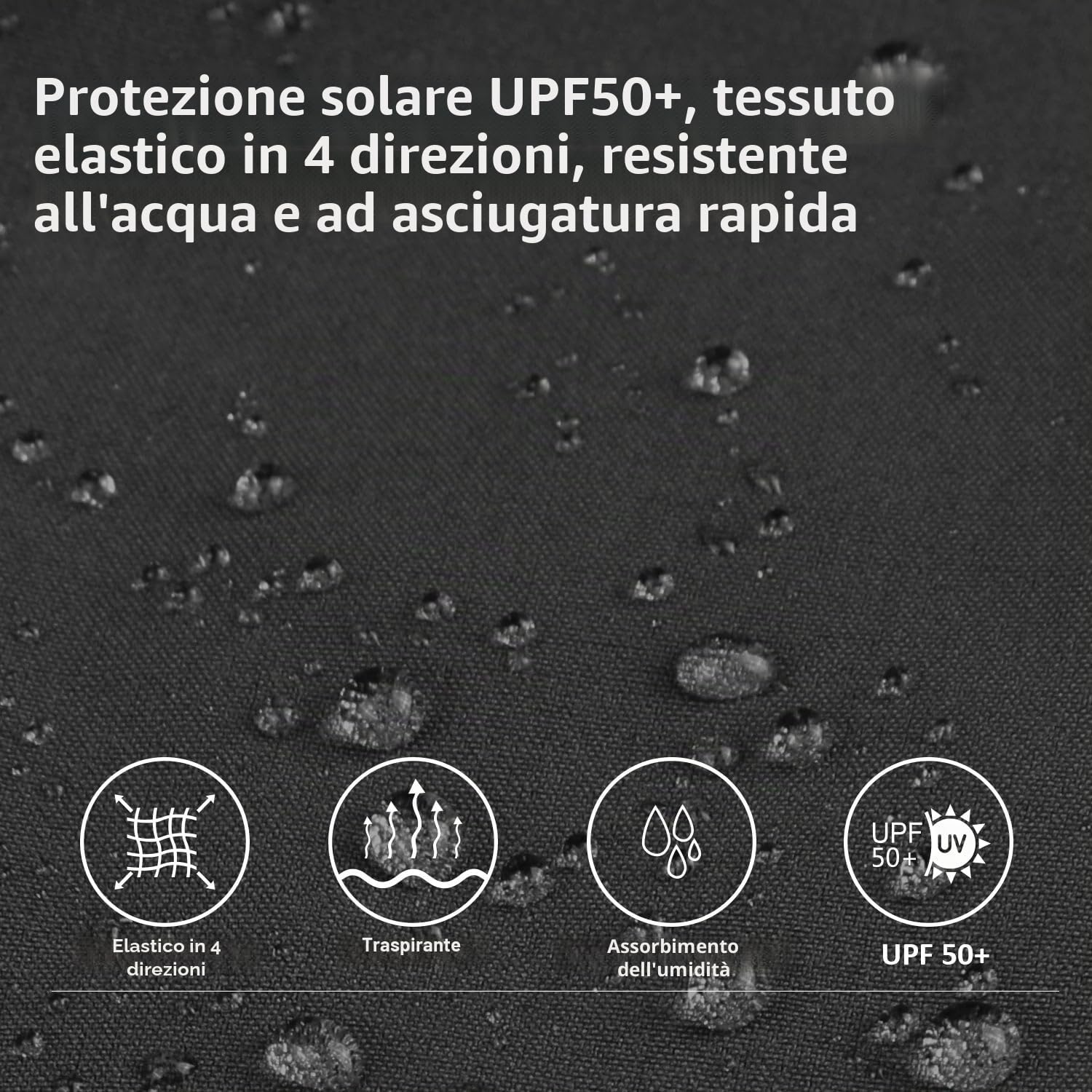BALEAF Pantaloni da donna Capri per attività all'aria aperta, impermeabili, ad asciugatura rapida, leggeri, con protezione dai raggi UV UPF 50 e tasche dotate di cerniera, M petite