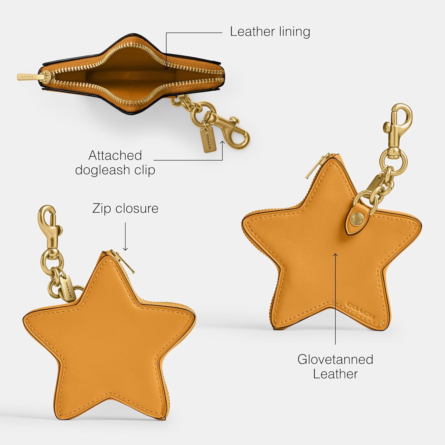 Glovetanned Leather Star Coin Purse - Image 3