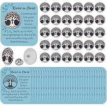 Quelay 30 Sets Rooted in Christ Pins on Card Bulk Religious Bible Verse Rooted in Christ Pins Gifts Christian Enamel Lapel Pin with Card for Man Women Church Gifts Sunday School Party Favor