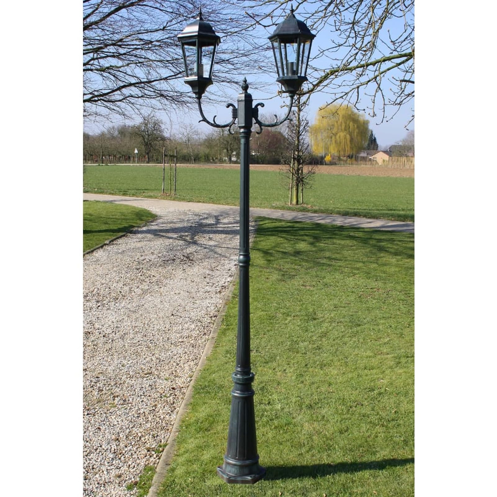 Lampe de bureau et jardin Homgoday 2 bras alu pour allée