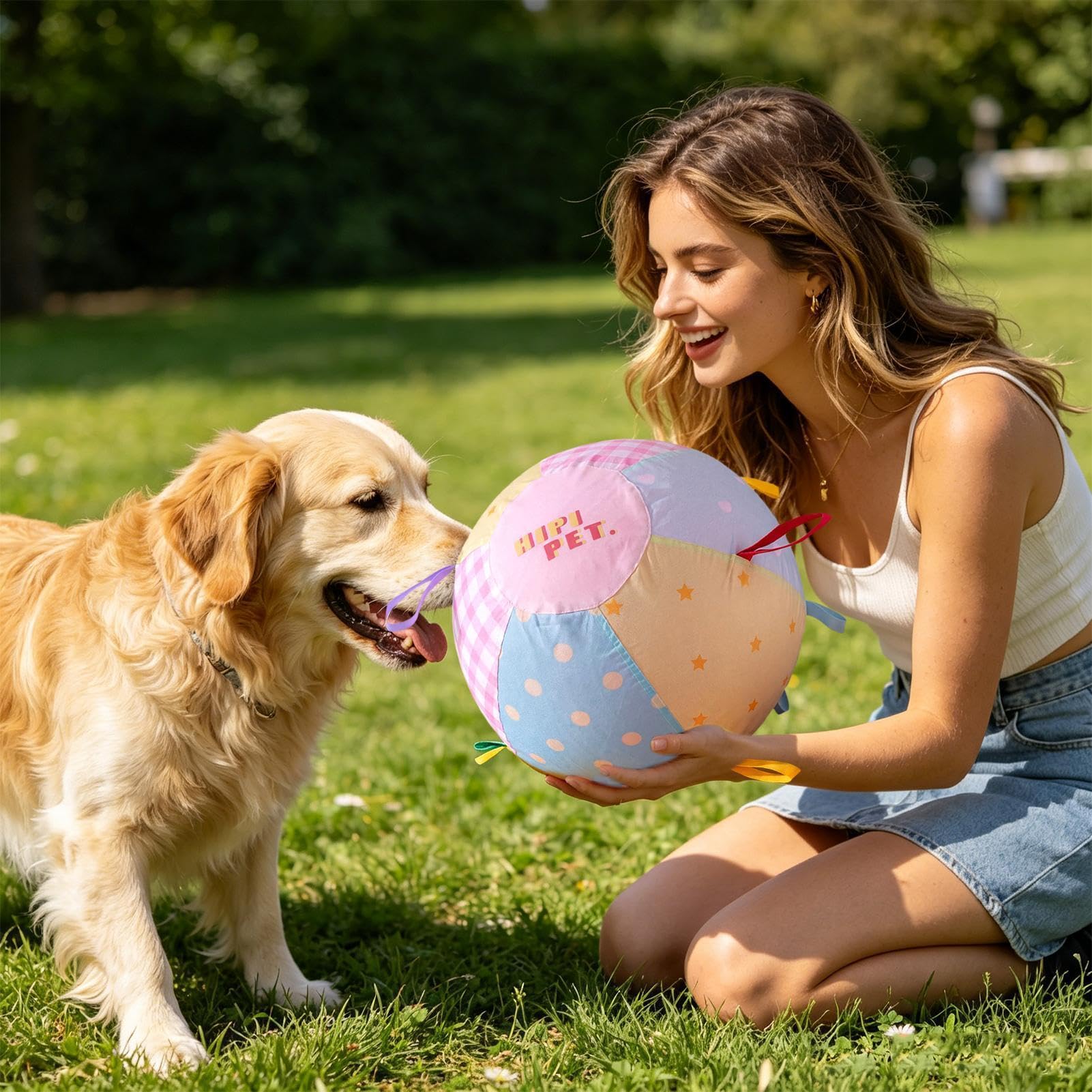 Großer Hundeball Mit Griff, Großes – Hundespielzeug Reißfester Für gegen | Reißfester Apportierball Für Training, Beschäftigung gegen | Langeweile, Welpen und kleine bis große Hunde, Outdoor und Mit