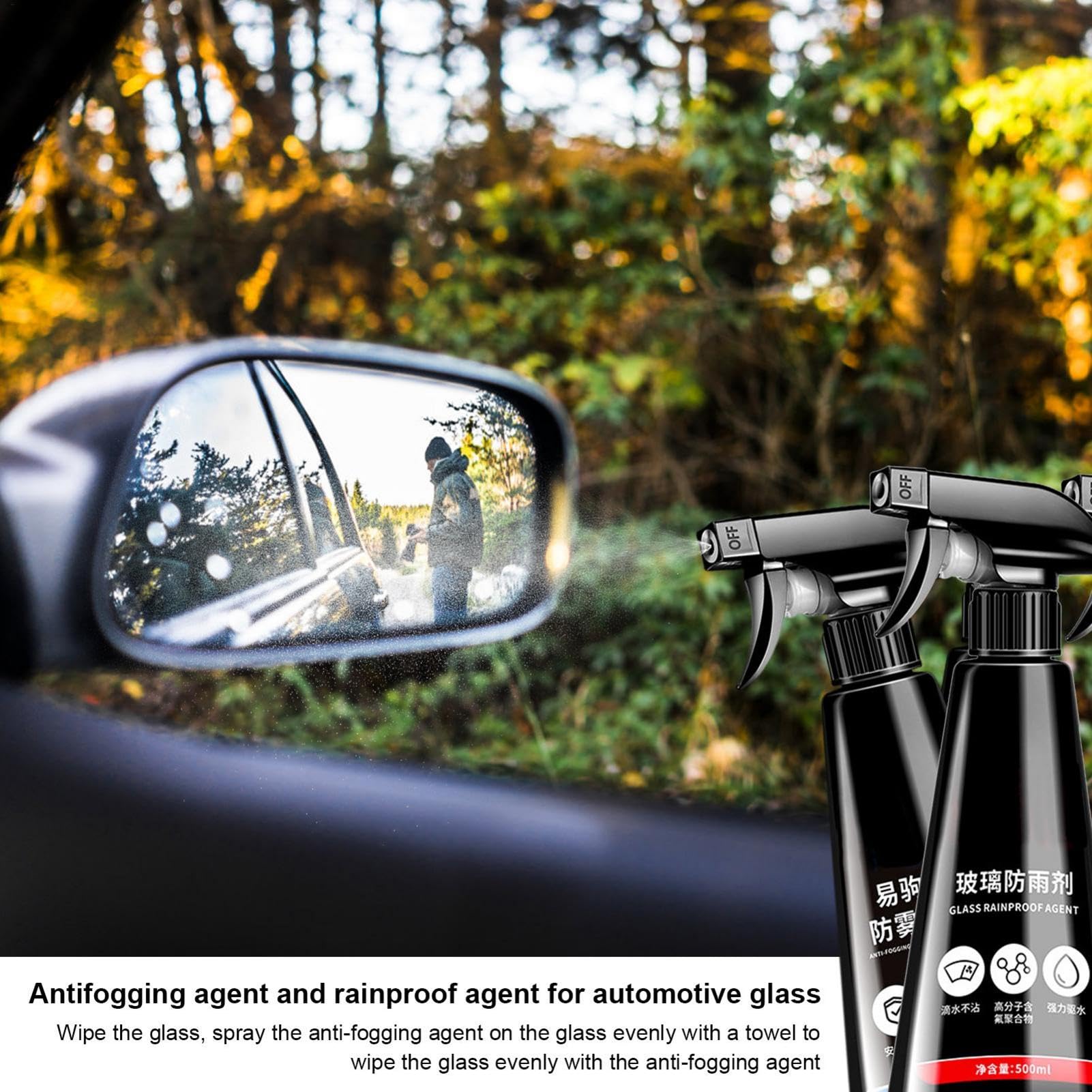 Spray Anti-Buée pour Lunettes Accessoire Auto Portable et Fournitures | Pare-Brise Anti-Pluie Produits D'Entretien Du Verre Accessoire Voiture Pour Débutants Maison Bureau Action De Gr