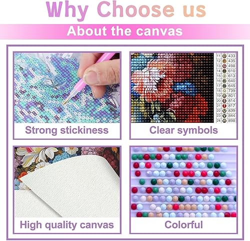 Miniatura 4 de Kits de pintura de diamantes para adultos, kits de arte de diamantes 5D con taladro completo por Diamond Embroidery Kits para decoración del hogar,