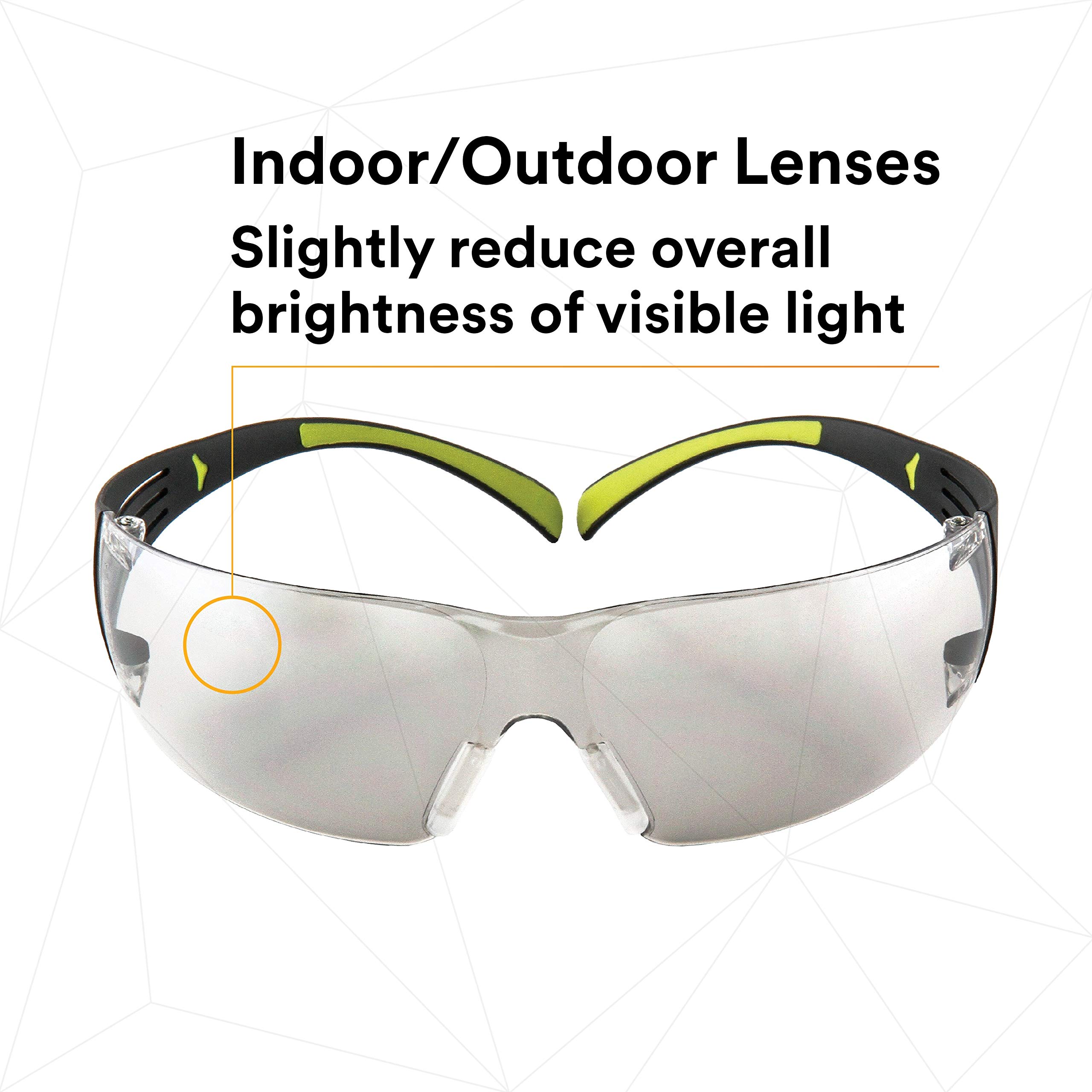 3 m SecureFit Port de lunettes de protection, 400-series, Sf410as, intérieur/extérieur Miroir objectif (boîte de 20)