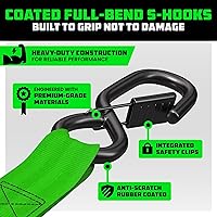 Vista 4 de Rhino USA Kit de correas de trinquete resistentes (paquete de 4) – 1.6 pulgadas x 8 pies de resistencia mínima a la rotura (5,000) – Correas