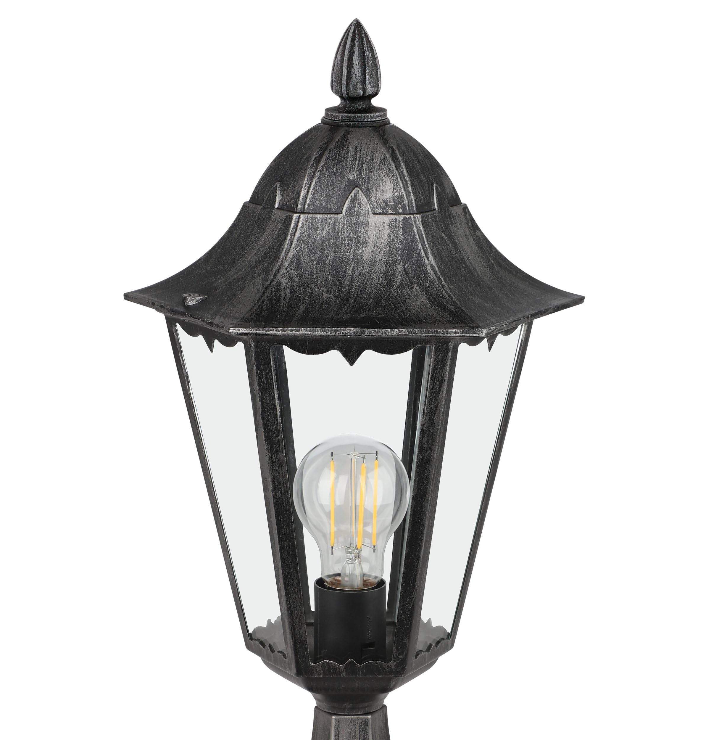EGLO Lampe de socle extérieure Navedo, applique extérieure 1 flamme, socle