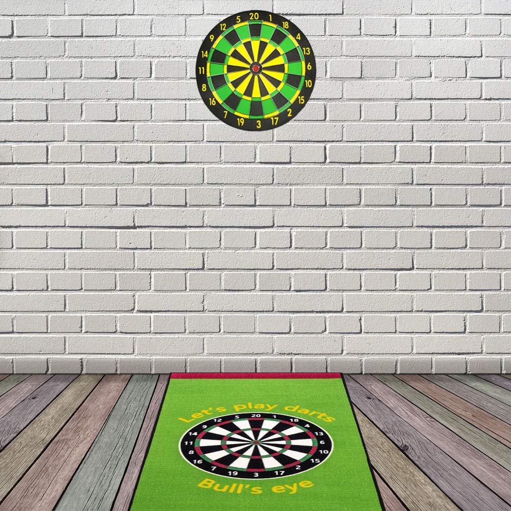 Kingpower Dart Darts Dywanik do darta, mata do darta 237 x 80 cm, stalowe rzutki, rzutki do darta, tarcza do darta, akcesoria, linia rzutu, ochrona, gumowa tarcza do darta, różne wzory, wzór: wzór 8