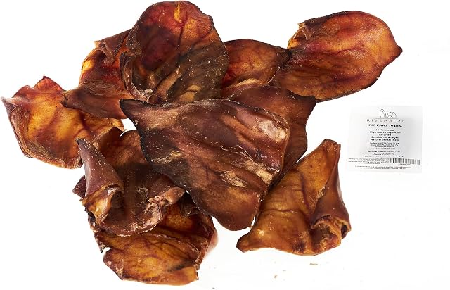 Extra Large Pig Ears For Dogs  100% Natural, Long Lasting, Gluten & Grain Free, Healthy Dog Chew Hypoallergenic Treats - Resealable Bag