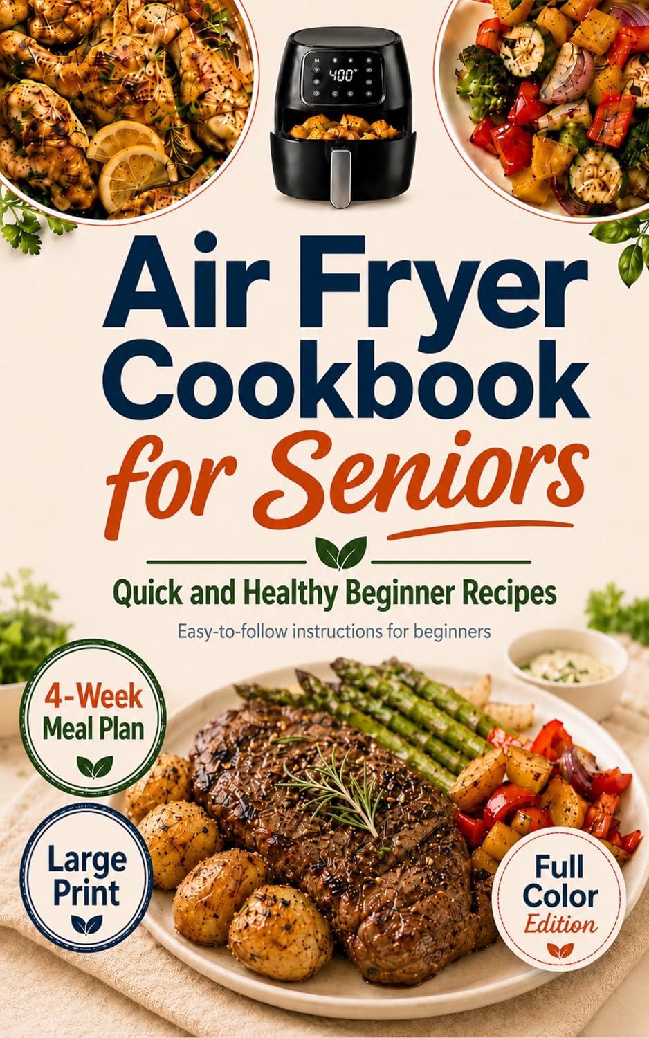 Air Fryer Cookbook For Seniors: Quick and Effortless, Healthy Air Fryer Recipes for Beginners with Tasty Favorites that Support Heart Healthy Living