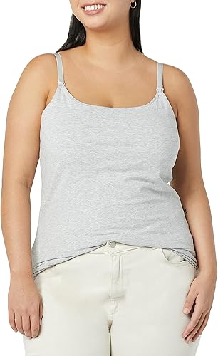 Miniatura 4 de Tienda Essentials Camisola de maternidad para mujer con correas ajustables y brasier integrado, paquete de 2