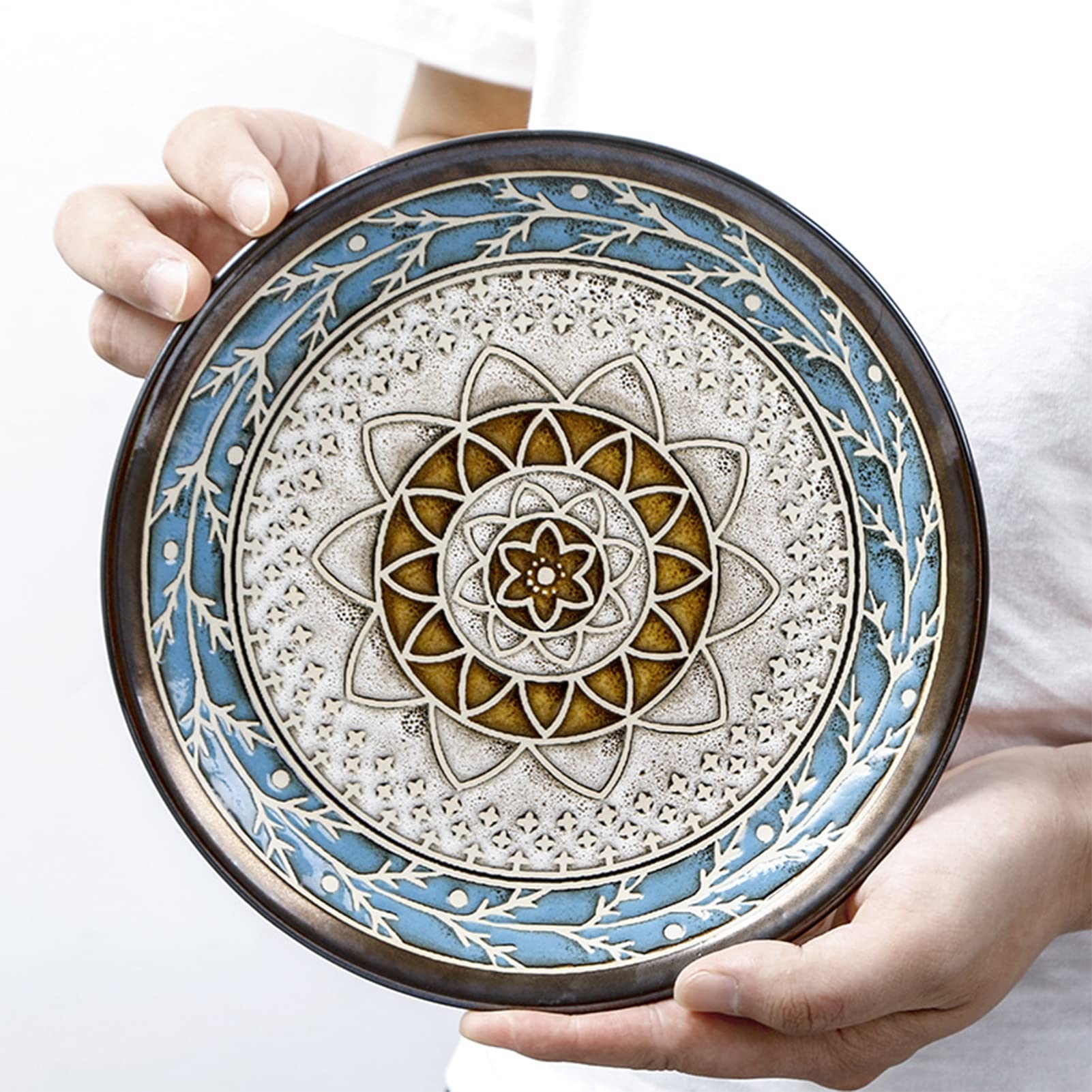 16 szt. Porcelana kompletny zestaw obiadowy, 4 talerze deserowe, 4 talerze obiadowe, 4 miski na płatki śniadaniowe i 4 salaterki dla 4 osób, zestaw naczyń