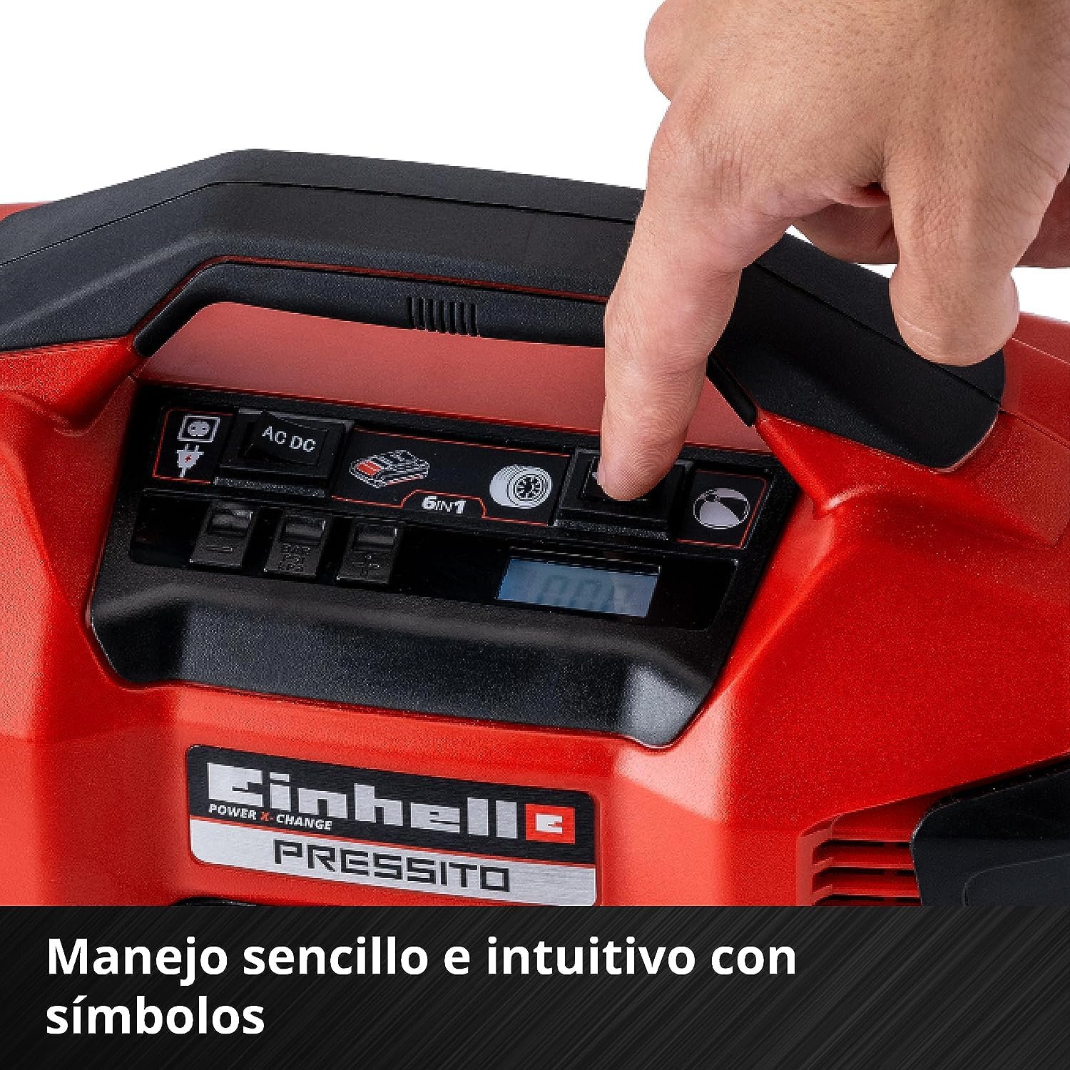 Einhell Compresor híbrido Pressito Power X-Change (18 V, con cable de corriente o batería recargable, incluye conjunto de inflado de 3 piezas, sin batería ni cargador)