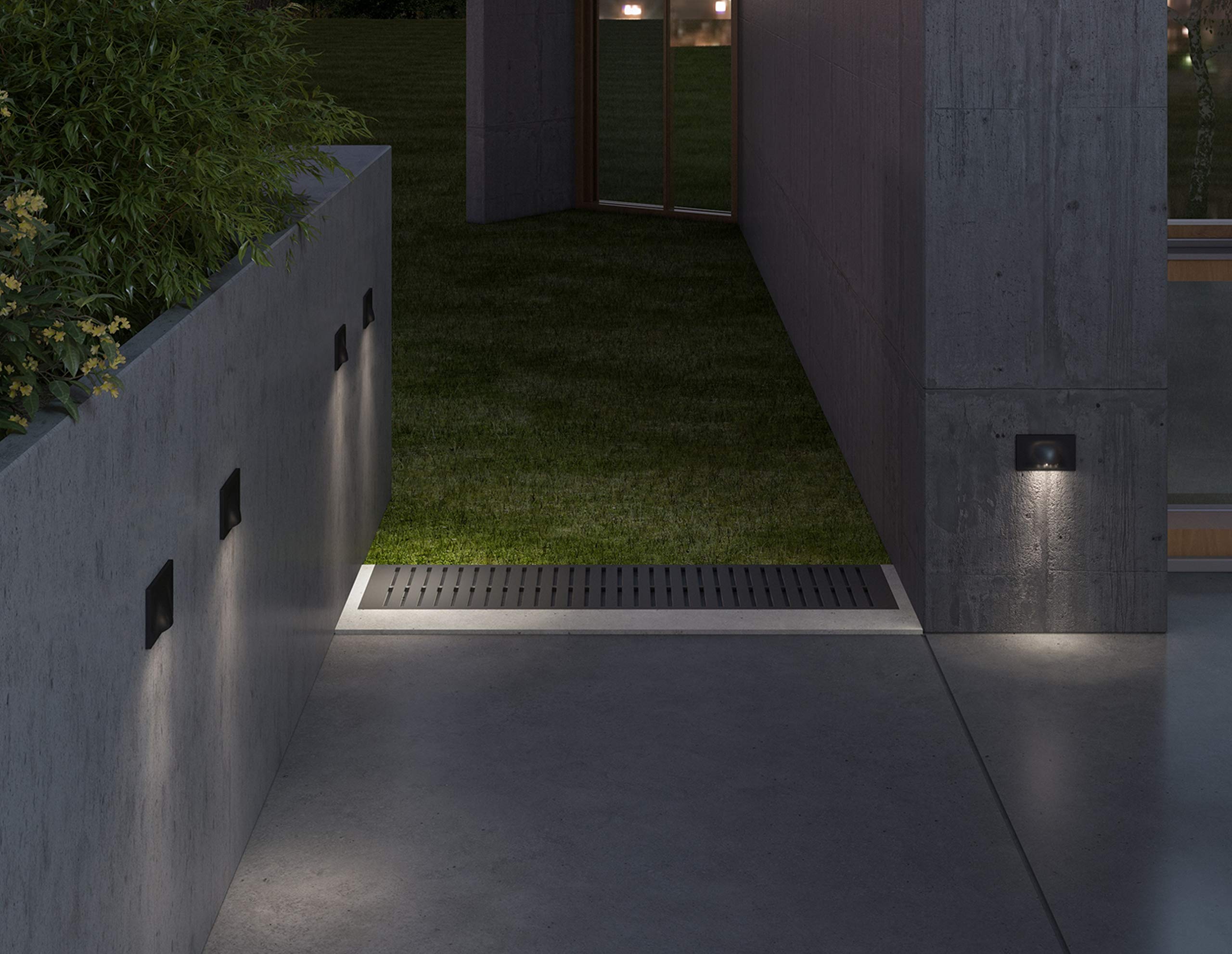 DALS Lighting LEDSTEP006D-BK Step Light, Black