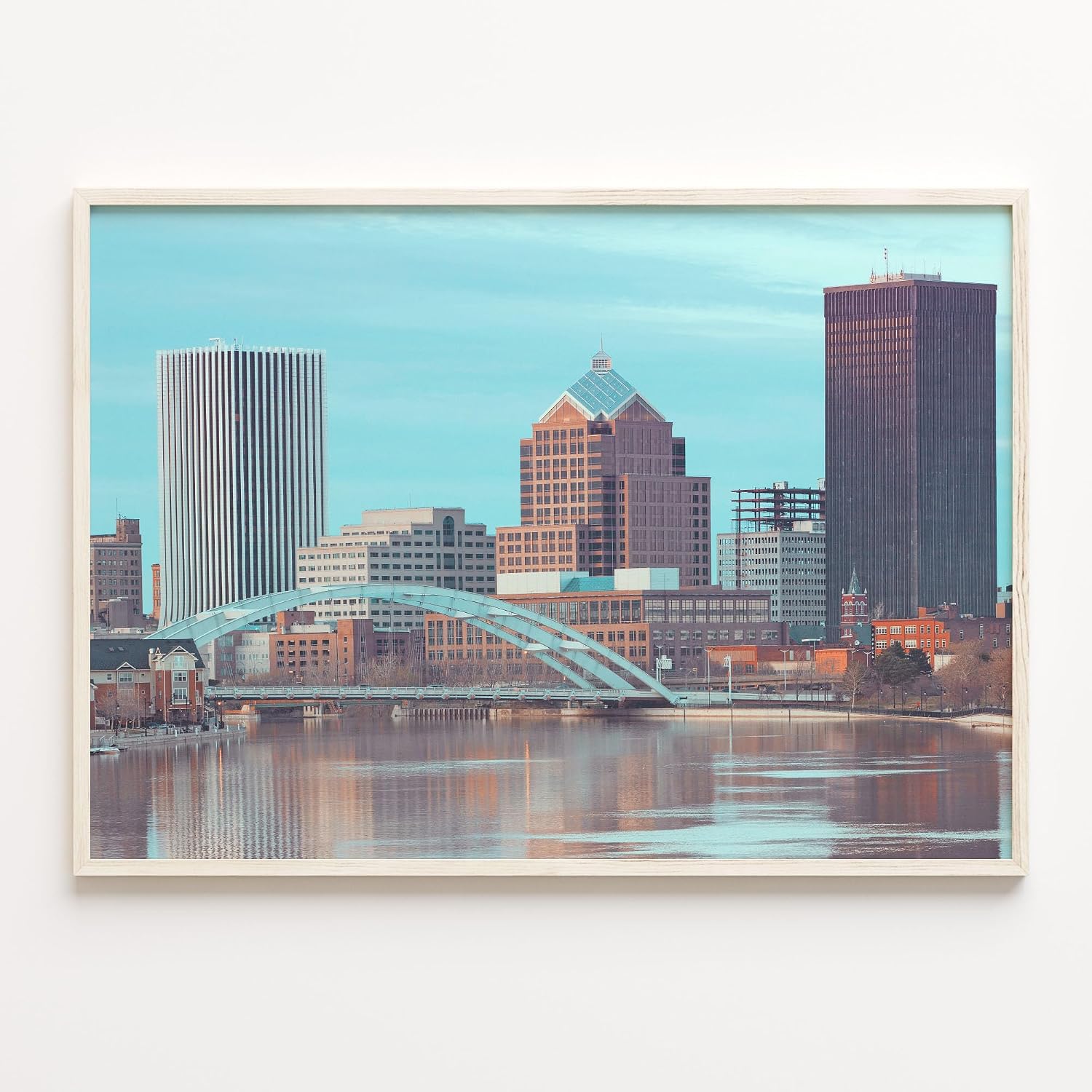 Rochester New York Poster - Colorful Street Map & Photo Art Print for ...