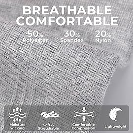 NeoTech Care Ankle Support Sleeve - Open Heel, Light, Elastic & Breathable Knitted Fabric - Medium Compression - For Men, Women, Kids - Right or Left Foot (Gray Color, Size M, 1 Pair)