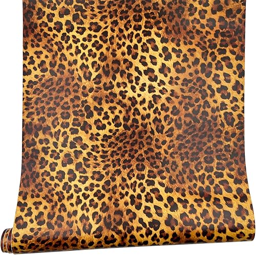 simplelife4u 10 metros (32,8 pies) Sexy Leopard impresión papel pintado de vinilo removible Home recámara Decoración Día de San Valentín Regalo