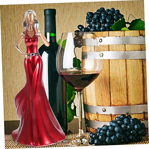 Miniatura 5 de TIDTALEO Estante de vino para decoración de escultura de dama de belleza, silla de tacón alto, soporte para vino de dama de belleza, soporte para