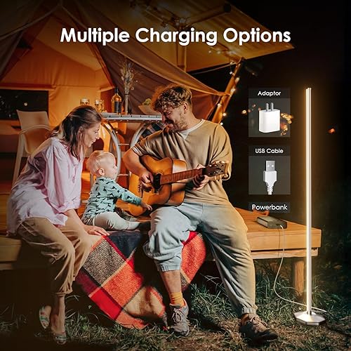 Miniatura 6 de bedee Lámpara de pie de esquina LED lámpara de pie RGB de 65 pulgadas que cambia de color con sincronización de música, luz de estado de ánimo