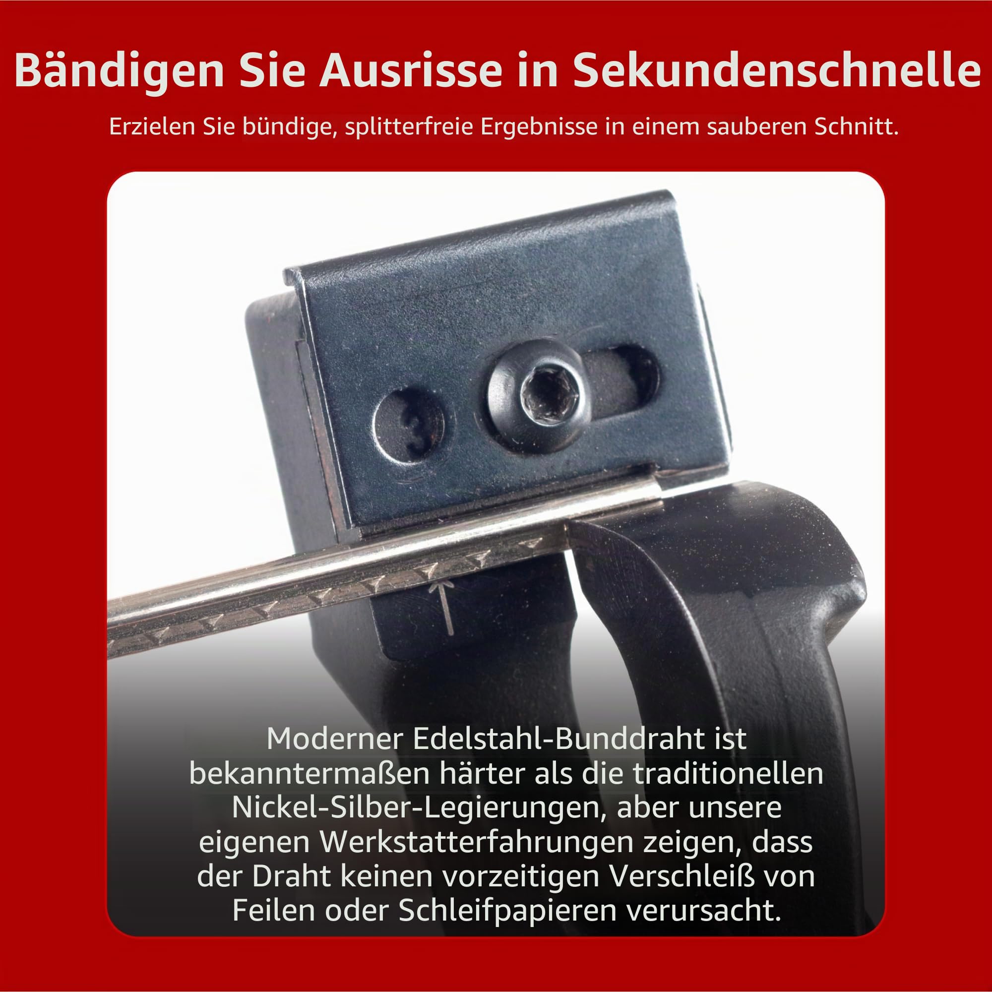 StewMac – Einstellbare Deluxe Bundzange für Gitarre & Gitarrenbau, Spezial-Cutter geeignet für Edelstahl-Bünde (Stainless Steel), Robuste Profi-Qualität