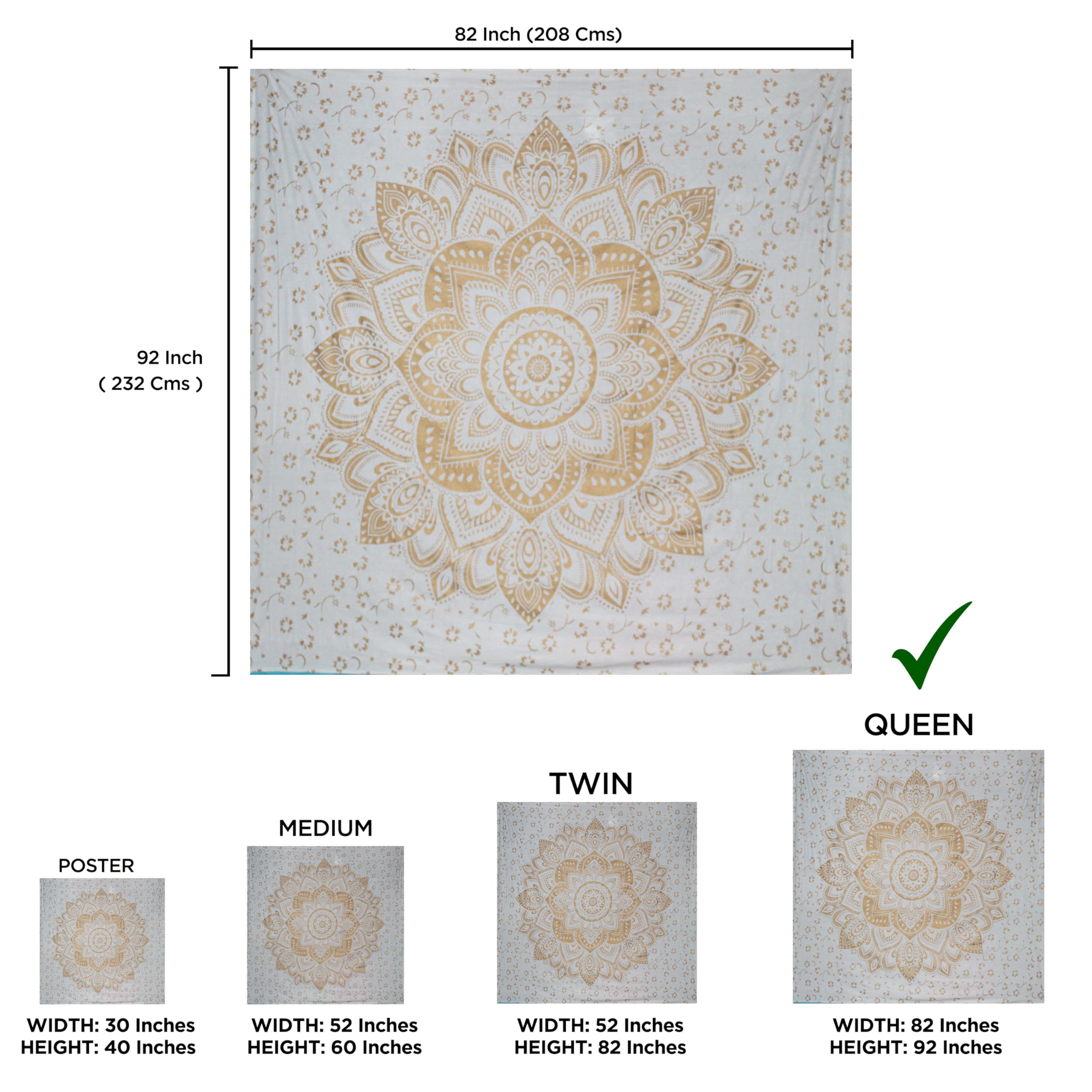 10 Pcs Tapisserie Mandala Hippie Indienne Reine Boho Décor Mur