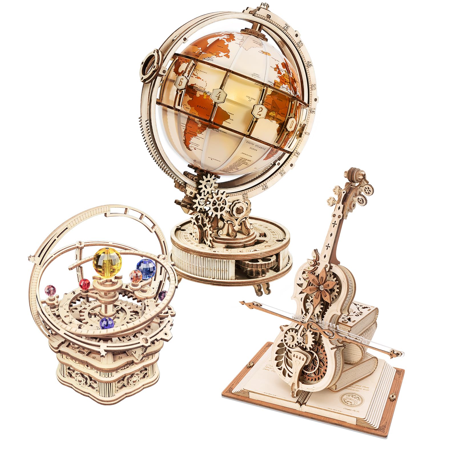 Amazon.com: ROKR 3D Wooden Puzzles for Adults Bundle Set