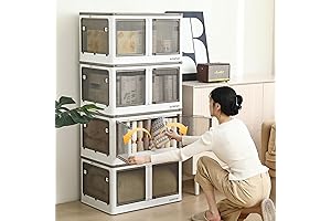 Plastic Storage Bins with Lids 5 Doors, 106 Gallon Closet Organizers and Storage