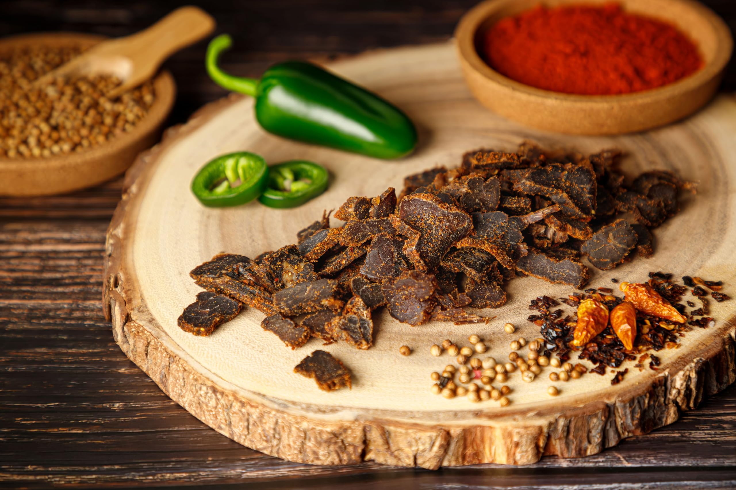 Craftsman Biltong Trockenfleisch Probierpack 200g (4x50g) natürlich Mix Set | 100% natürlich, Beef Jerky Mix aus Deutschland - Bayern, Ohne Zucker, Original, Chili, Pepper, Herbs, Rezept aus Namibia