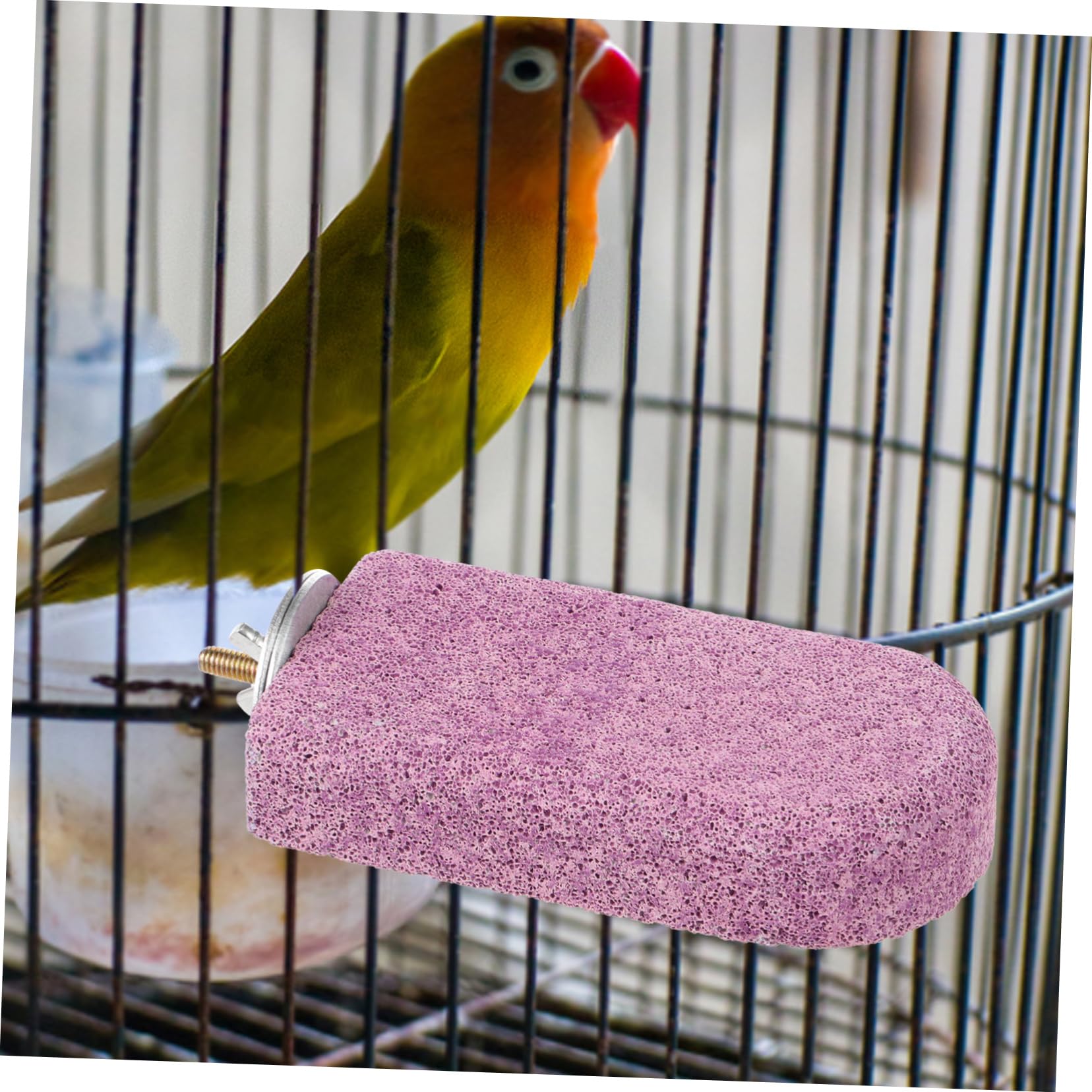 HANABASS 4piezas Perchero De Molienda para Pájaros Soporte De Descanso para Cockatiels y Aves Juguete Masticable De Calcio para Jaulas y Entrenamiento De Mascotas