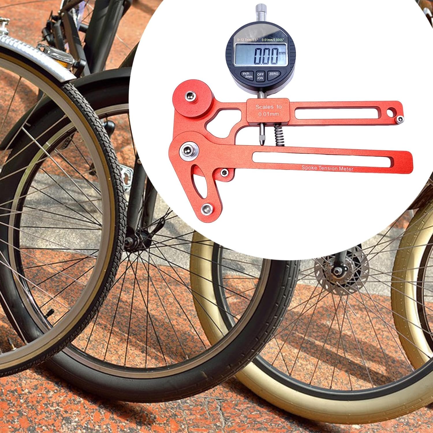 Deevoka 自転車のメンテナンスのための自転車スポーク張力ゲージ正確な測定ツール
