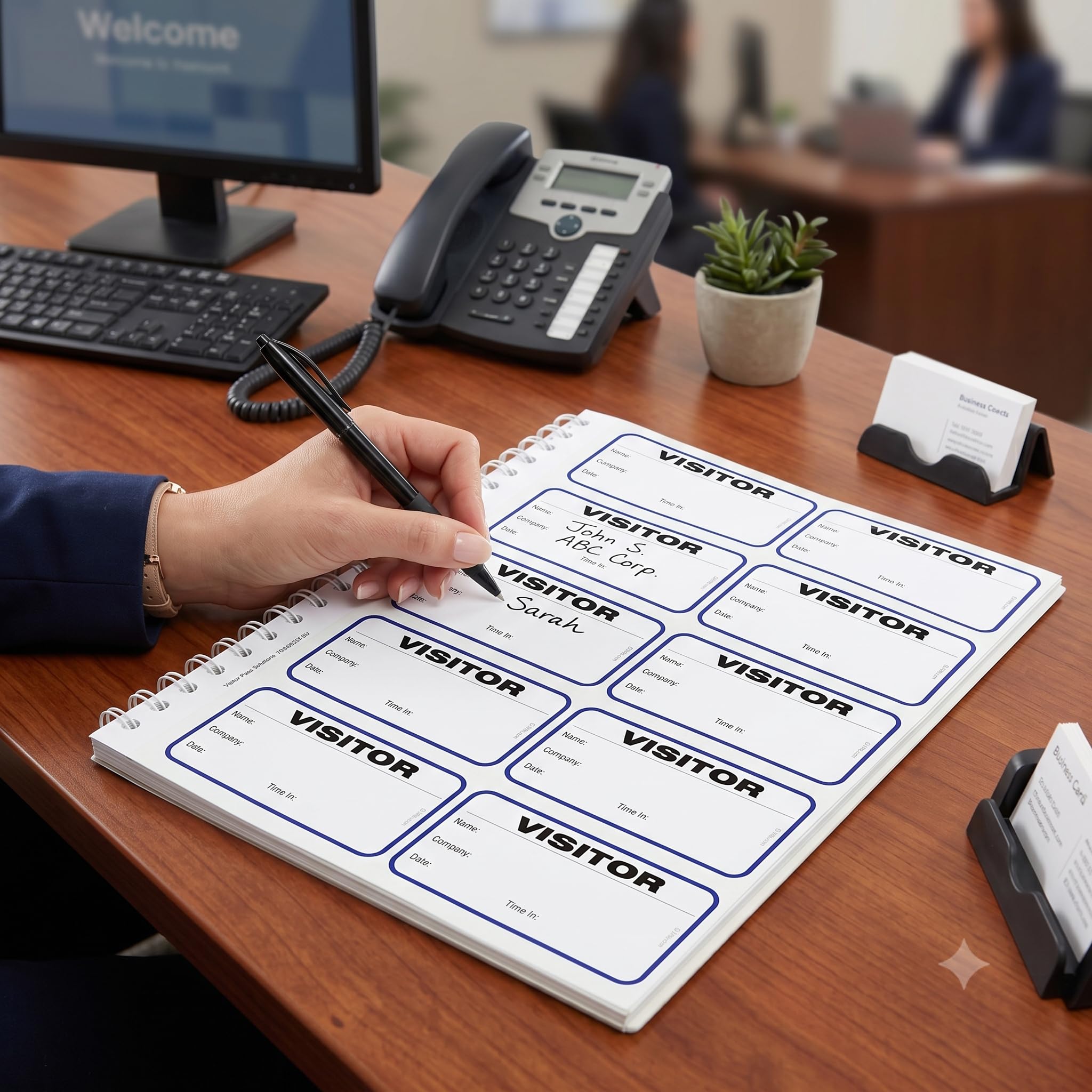 Amazon.com : Visitor Log Book, Spiral-Bound Visitor Badges, Guest