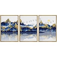 SIGNWIN 3 Piece Framed Canvas Wall Art Abstract Landscape Canvas Prints Home Artwork Decoration for Living Room,Bedroom - 16