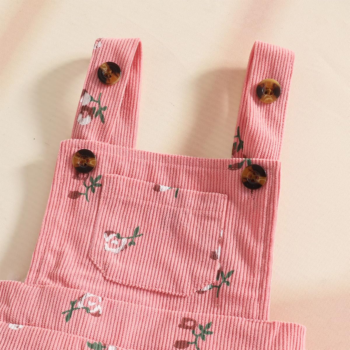 Kleinkind Baby Mädchen Sommerkleidung Rippstrick-Tops Trägerhosen mit Blumenmuster und Stirnband