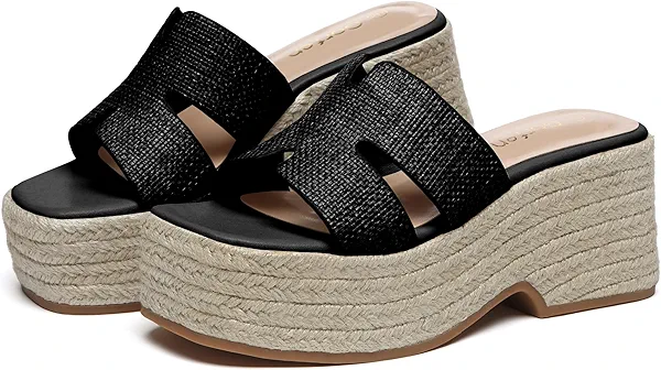 Gorfen Platform Sandals Women with Chunky Sandals for Wedge Design Open Toe Beach Sandals