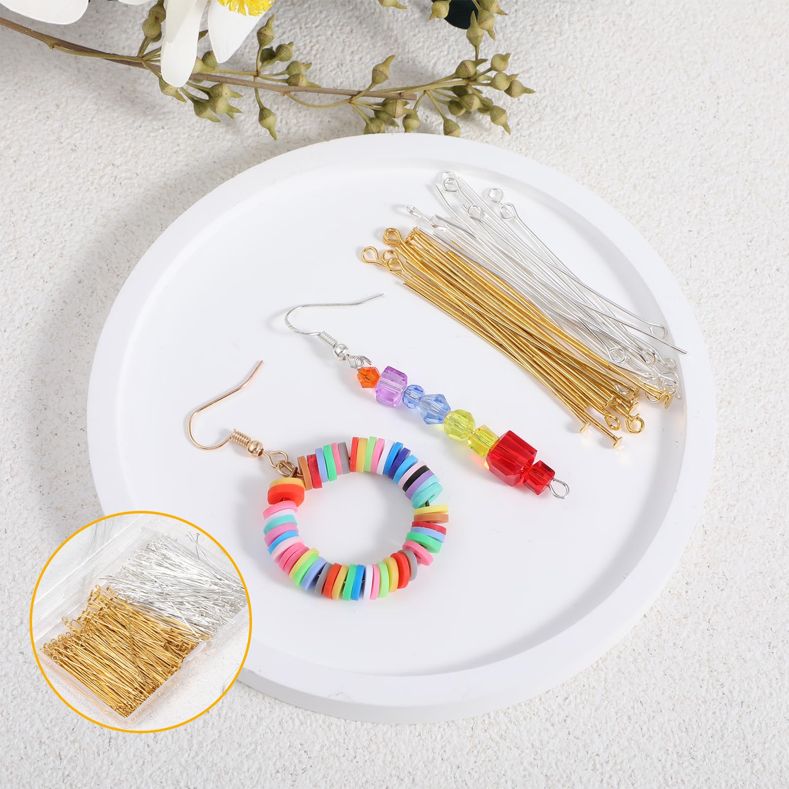 600 épingles à Tête Colorées 38 Mm - Acier Inoxydable, Pour Couture, Bijoux, DIY