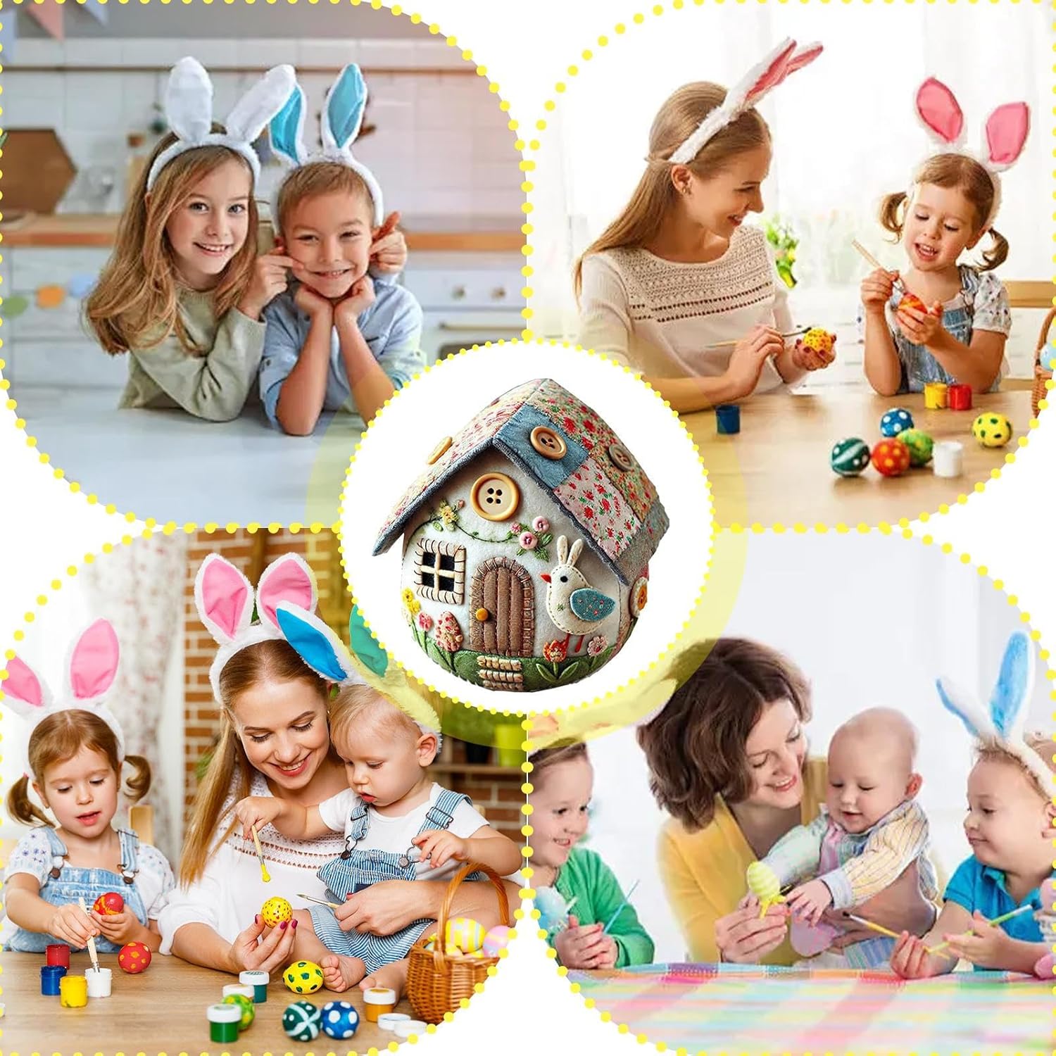 Felt Easter Egg Craft Kit | Felt Easter Egg Set With Materials & Instructions, Includes Chick House Craft, Perfect For DIY Decorations, Easters Party Favors, Kids And Family Creative