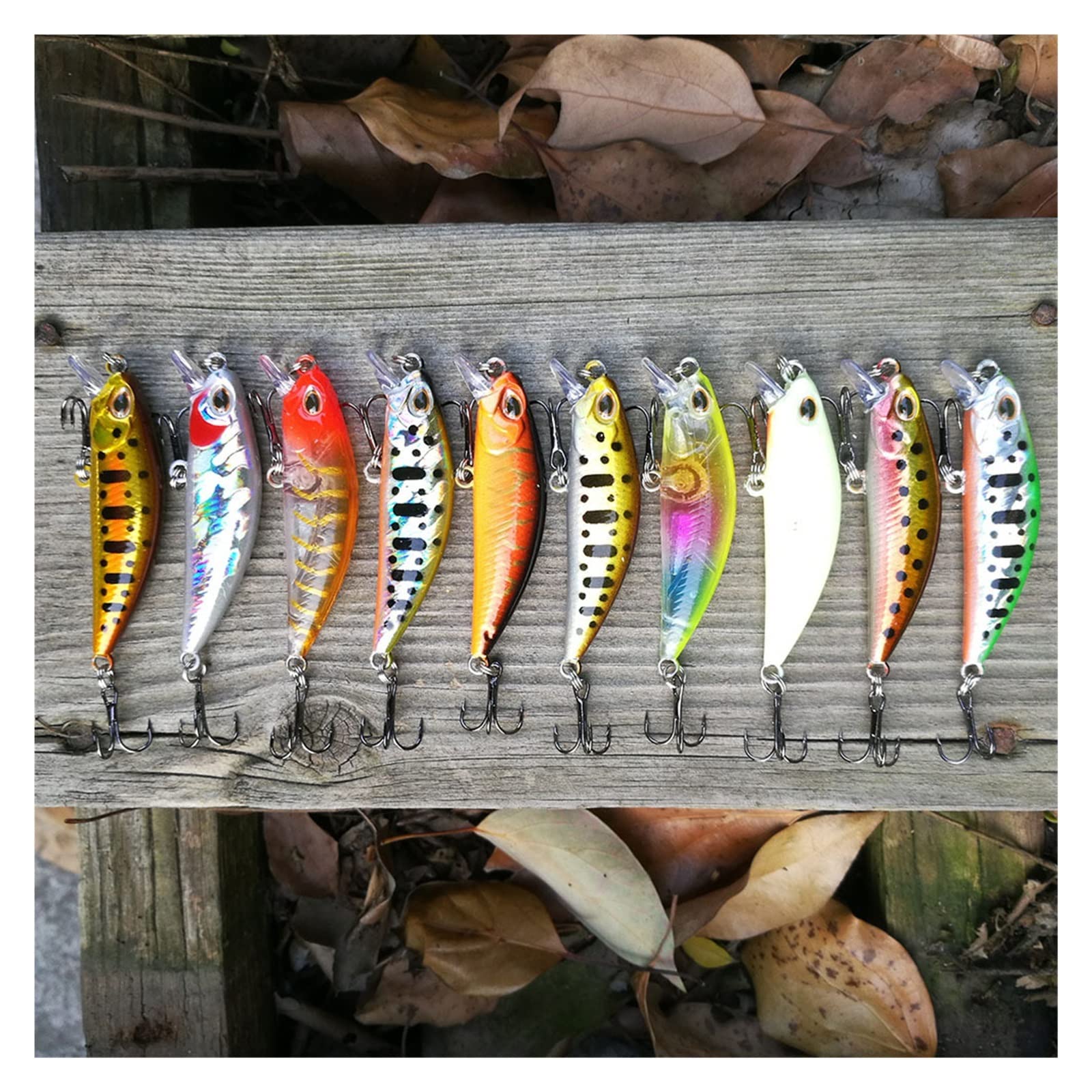 XILILHC 10 Uds Cebo Artificial Que Se Hunde Señuelos De Pesca Wobblers | Aparejos de pesca con cebo de baño de río, cebo de carpa