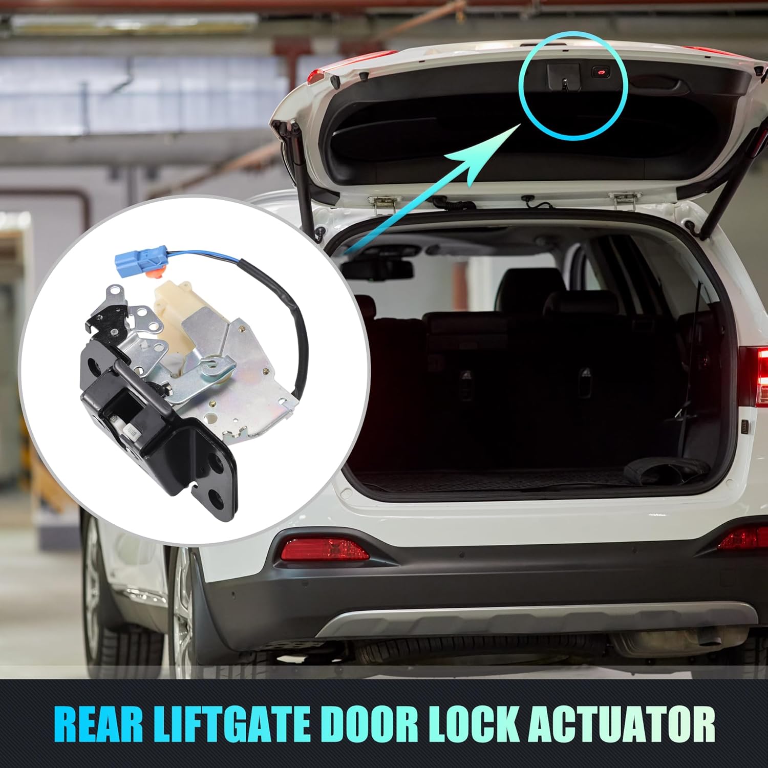 X AUTOHAUX Replacement Rear Liftgate Door Lock Actuator with Cable for Honda Pilot 2003-2008 Tailgate Latch Assembly No.74801S9VA01