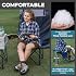 FUNDANGO Rocking Camping Chair, High Mesh Back Portable Folding Camp Chairs with Folding Camping Stool, 18.1 Inch Oversized Foot Rest 400 Lbs