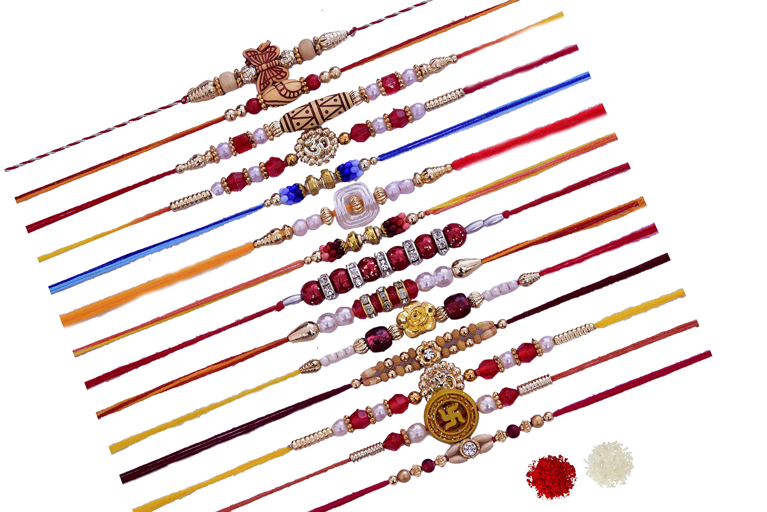 See full amazon price history chart for PARTISH Mens Rakhi For Brother Pack of 14 with Roli Chawal PARTISH Mens Rakhi For Brother Pack of 14 with Roli Chawal (B07VHQ7BP3) Amazon Price History, Amazon Price Tracker
